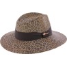 CHAPEAU GRAND BORD EN FEUTRE DE LAINE IMPRIME LEOPARD