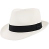 paper straw small brim hat with black band