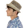 natural straw small brim hat