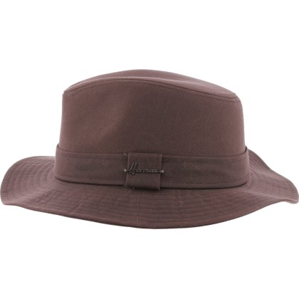 chapeau imperméable marron