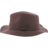 chapeau imperméable marron