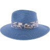 chapeau de paille papier été bleu