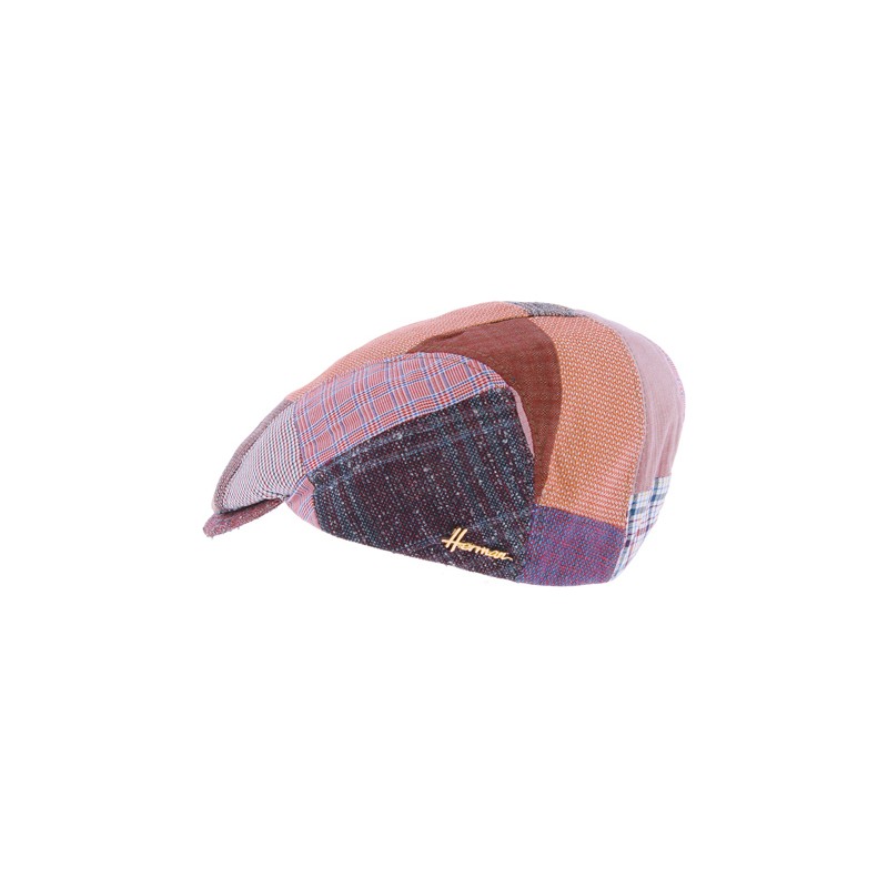 Casquette plate patchwork