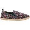 Espadrille motif fleuri fleurs roses