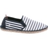 Sailor stripes cotton espadrilles with elastic bands and back heel in