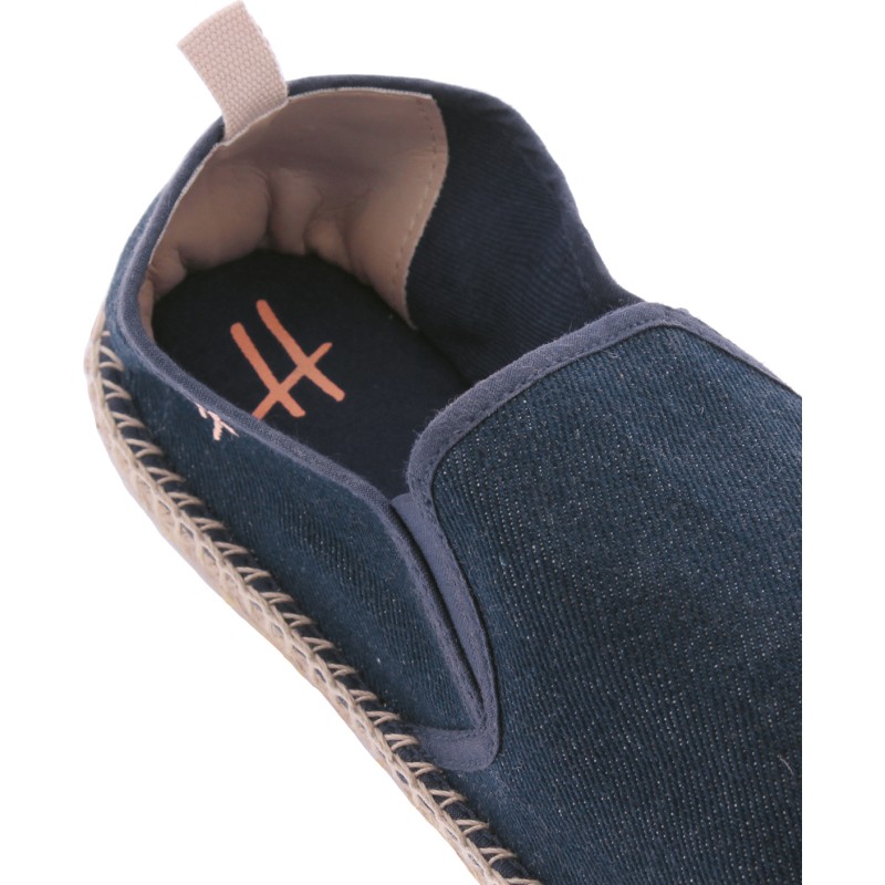 Plain color cotton espadrilles, with comfortable cotton fabric insole,