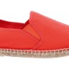 Plain color cotton espadrilles, with comfortable cotton fabric insole,