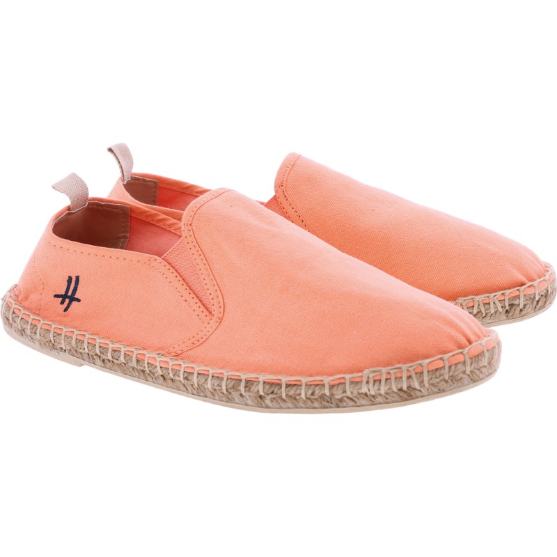 Espadrille en coton couleur rose peche uni