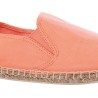 Plain color cotton espadrilles, with comfortable cotton fabric insole,