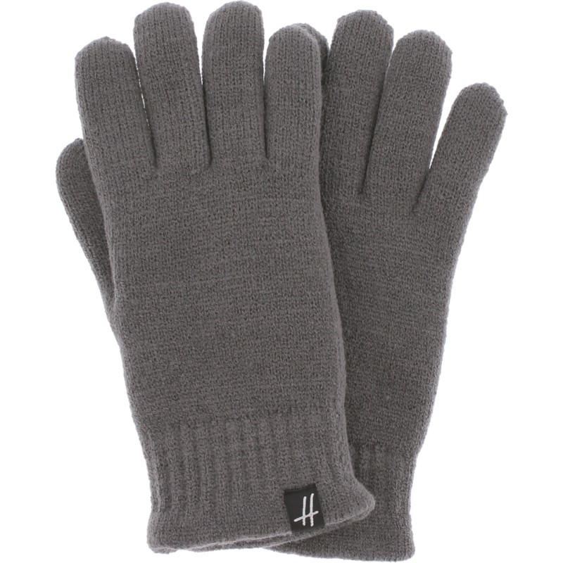 Gants femme en maille unie doublés en teddy plush