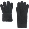 Women's knit gloves with lurex lined in teddy plush