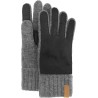 Adult man glove in fine knitted mesh covered with lambskin pieces, tou