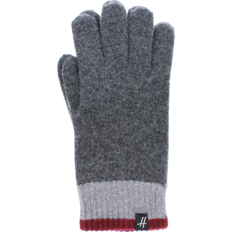 gants homme en maille coloris gris foncé