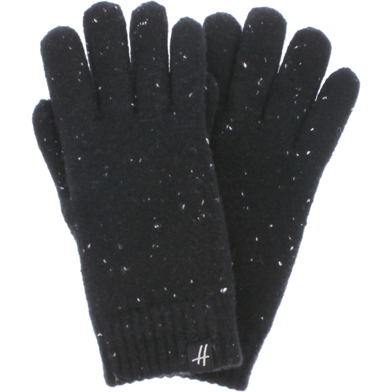 gants noir femme ou mixte en maille avec doublure en teddy plush