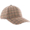 Casquette baseball en tissu motif pied de poule