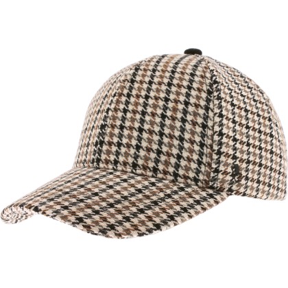 Casquette baseball adulte en tissu a motif pied de poule