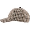 Casquette de forme baseball en tissu pied de poule