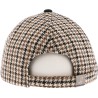 Casquette de forme baseball en tissu pied de poule