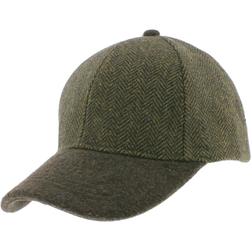 Casquette baseball en tissu tweed