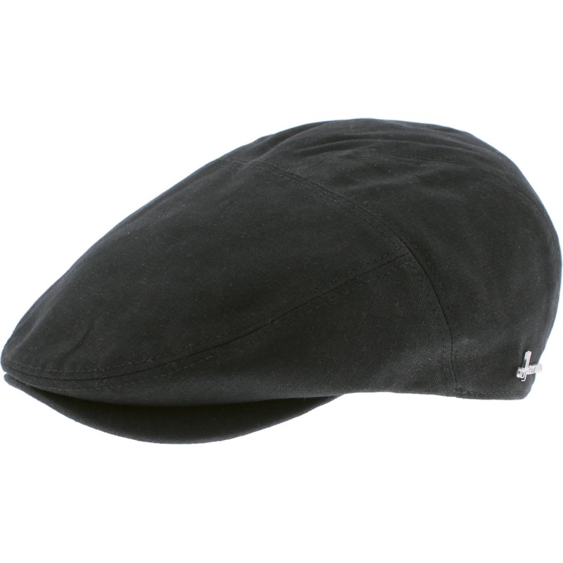 Waterproof waxed cotton flat cap