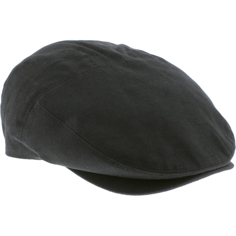 Waterproof waxed cotton flat cap