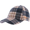 casquette baseball en tissu motif tartan