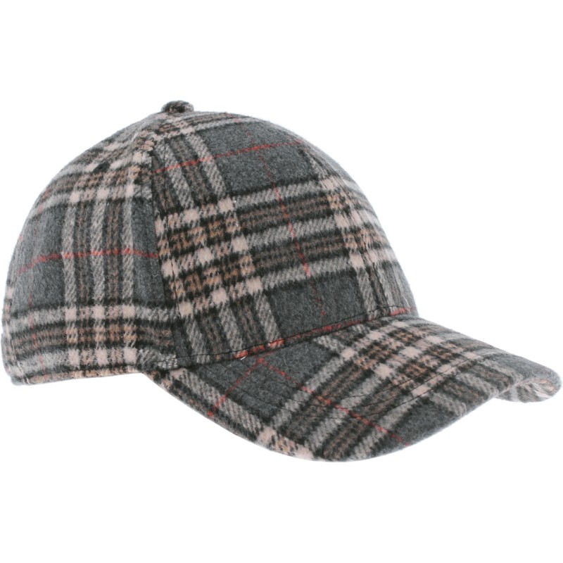 casquette herman baseball adulte, en tissu motif tartan