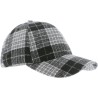 casquette homme baseball a carreaux noirs