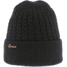 bonnet herman adulte, avec revers et doublure polaire, coloris noir