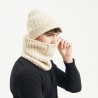 Cable-knit neck warmer with fleece lining