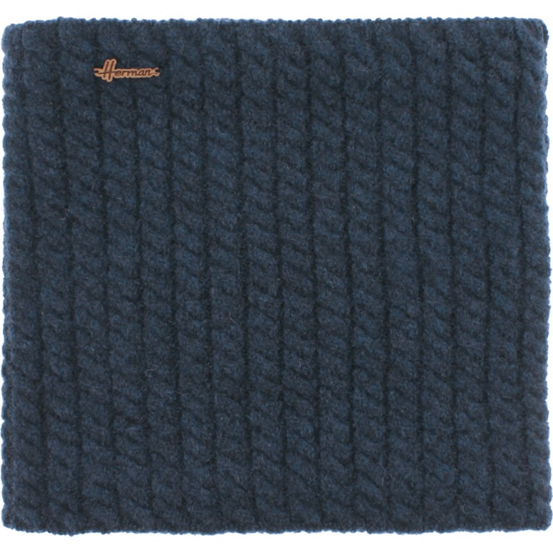 Cable-knit neck warmer with fleece lining