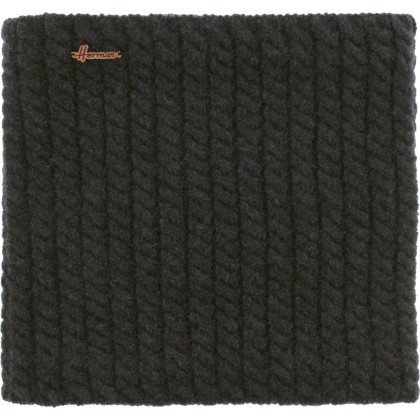 Cable-knit neck warmer with fleece lining