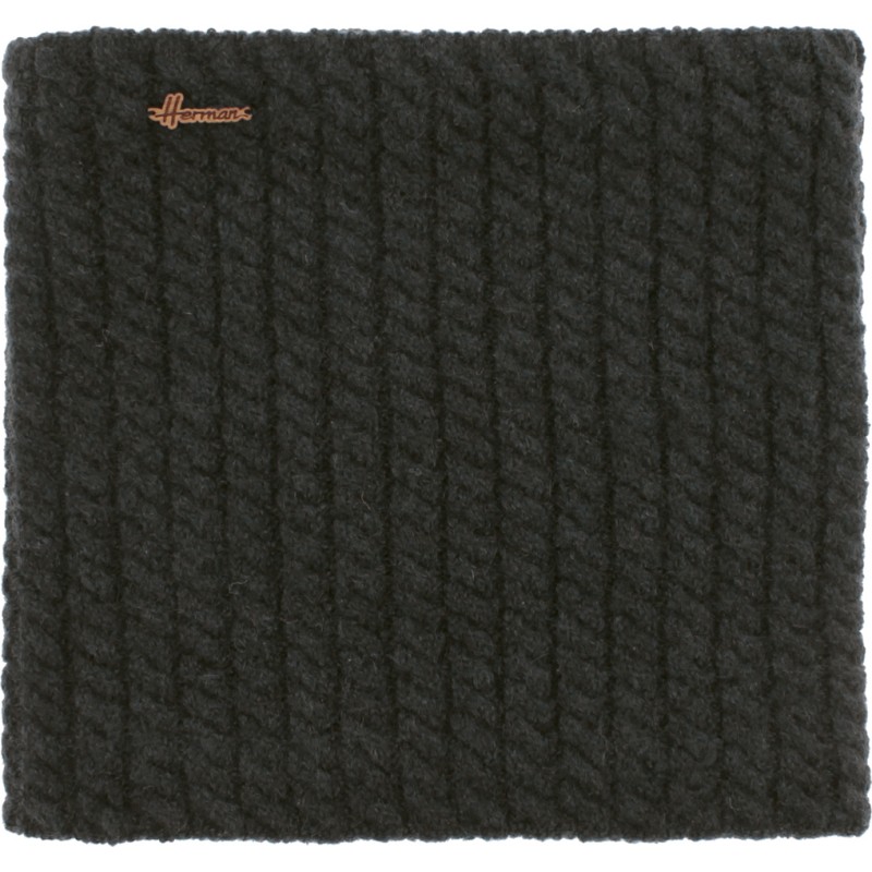 Cable-knit neck warmer with fleece lining