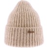 Plain ribbed adult beanie with cuff