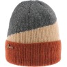 Adult cuffed beanie, tricolor decor, with interior plush