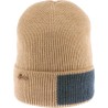 Adult cuffed beanie, two-tone decor, with interior plush