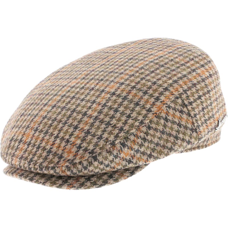 casquette plate homme automne hiver beige carreaux