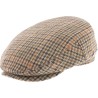 Flat cap in houndstooth fabric