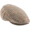 Flat cap in houndstooth fabric