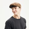 Flat cap in corduroy fabric