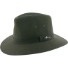 Large brim waterproof hat in waxed cotton