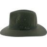 Large brim waterproof hat in waxed cotton