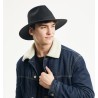 Chapeau imperméable grand bord en coton huilé