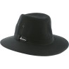 Large brim waterproof hat in waxed cotton