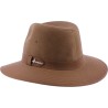 Large brim waterproof hat in waxed cotton