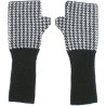 Houndstooth pattern set, with LUREX thread, consisting of a beret, lon