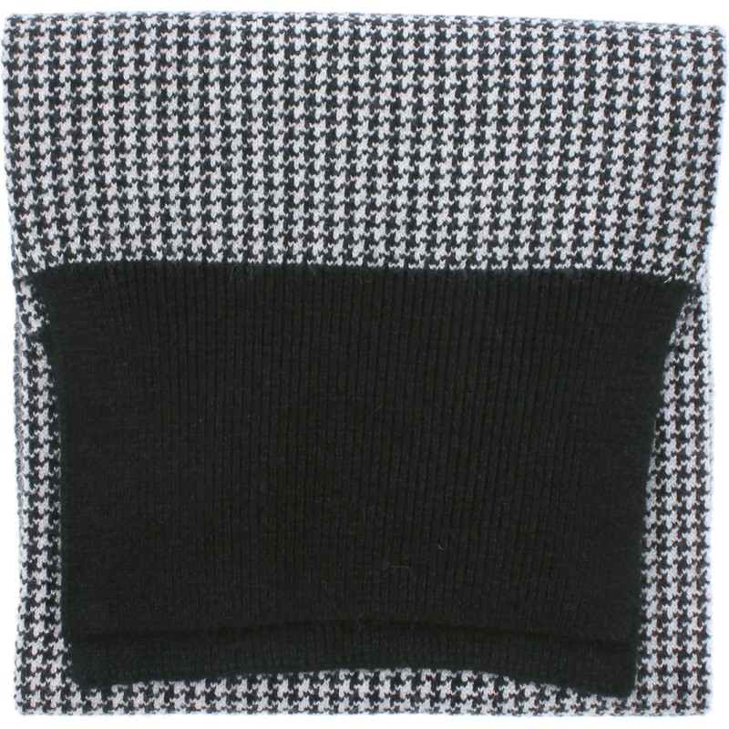 Houndstooth pattern set, with LUREX thread, consisting of a beret, lon