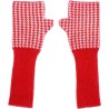 Houndstooth pattern set, with LUREX thread, consisting of a beret, lon