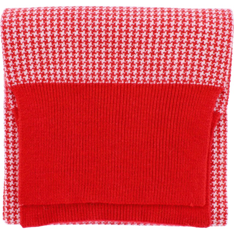 Houndstooth pattern set, with LUREX thread, consisting of a beret, lon