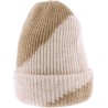 Two-tone ribbed adult beanie with cuff